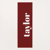 Cool Red Modern Minimalistisch Trendy Personalisie Yogamatte (Rückseite)