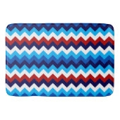 Cool Red White Blue Chevron Print Large Bath Mat Badematte (Vorderseite)