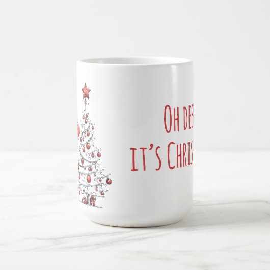 Cool Reindeer Christmas Mug – Oh Deer! Kaffeetasse (Mittel)