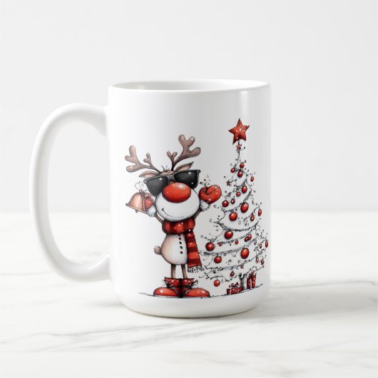 Cool Reindeer Christmas Mug – Oh Deer! Kaffeetasse (Links)