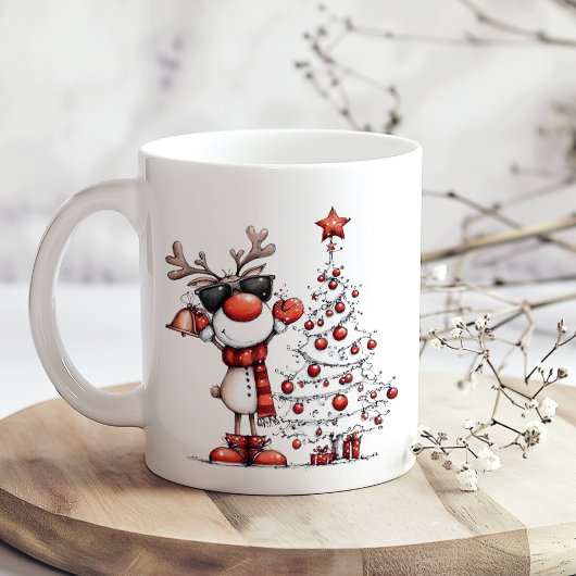 Cool Reindeer Christmas Mug – Oh Deer! Kaffeetasse