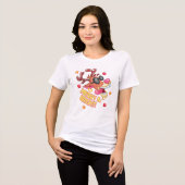 Cool Reindeer Merry Bright Holiday Tri-Blend Shirt (Vorderseite voll)