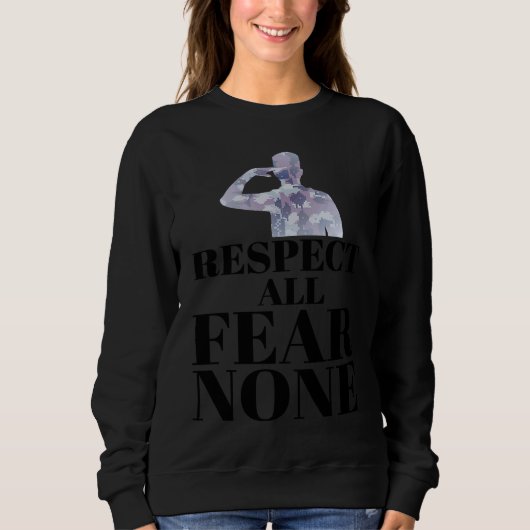 Cool Respect All Fear None Military Paratroopers Sweatshirt (Vorderseite)