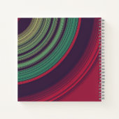 Cool Retro Abstract Record Grooves Pattern Notizblock (Rückseite)