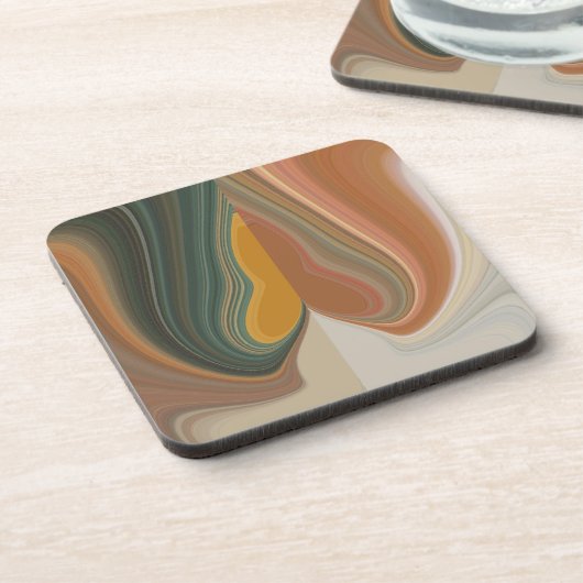 Cool Retro Abstrakt Graphic bunt Matata strand Getränkeuntersetzer (Linke Seite)