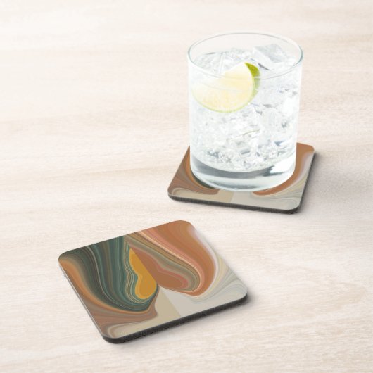 Cool Retro Abstrakt Graphic bunt Matata strand Getränkeuntersetzer (Rechte Seite)