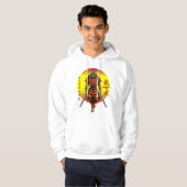 Cool Retro Armored Samurai mit 2 Katanas Hoodie (Vorne ganz)