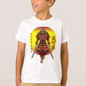 Cool Retro Armored Samurai mit 2 Katanas T-Shirt (Vorderseite)