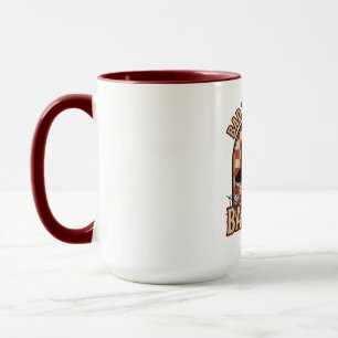 Cool Retro Bad to the Bone Schädel Personalisiert Tasse