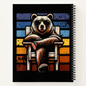 Cool Retro Bear in Sunglasses 70s 80s 90s Novelty Notizblock (Rückseite)