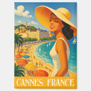 Cool Retro Cannes Côte d'Azur Magnet