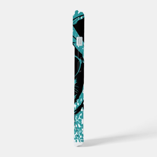 Cool Retro Cat with Sunglasses iPhone 15 Hülle (Linke Seite)