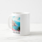 Cool Retro Classic Dubrovnik Kroatien Kaffeetasse (Vorderseite Links)