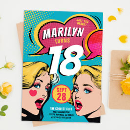 Cool Retro Farbenfroher Pop Feiertagskarte