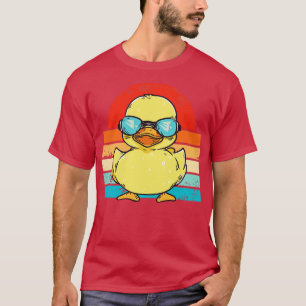 Cool Retro Gelbe Ente in Sonnenbrille 70er 80er Fu T-Shirt