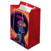 Cool/Retro-Geschenktasche Mittlere Geschenktüte (Vorderseite Schrägansicht)
