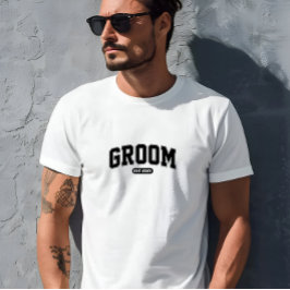 Cool Retro Groom 2025 Print Men T-Shirt