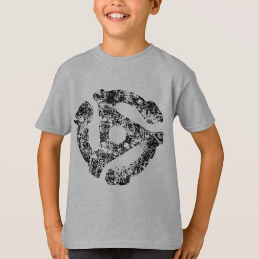 COOL Retro Grunge 45 spacer DJ T-Shirt (Vorderseite)
