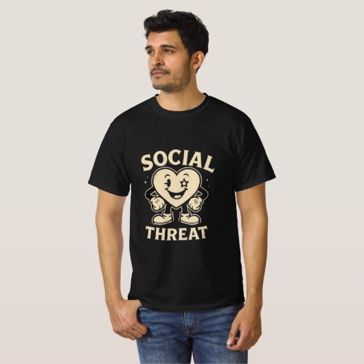 cool retro heart shape men tee (Vorne ganz)