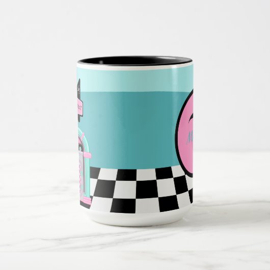 Cool retro juke box customizable tasse (Zentrum)