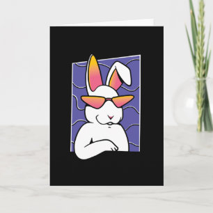 Cool Retro-Kaninchen Karte