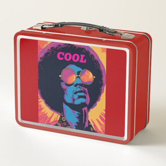 Cool/Retro-Lunch-Box Metall Brotdose (Rückseite)