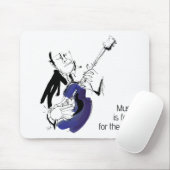 Cool Retro Man Playing Guitar - Jazz Music Art Mousepad (Mit Mouse)