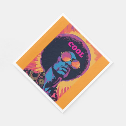 Cool/Retro-Papier Napkin Serviette (Ecke)
