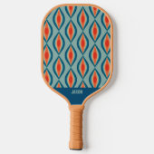 Cool Retro Pattern Pickleball Paddle (Rückseite)