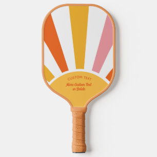 Cool Retro Pickleball Sunburst Personalisiert Pickleball Schläger