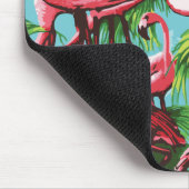 Cool Retro Pink Flamingoes Mousepad (Ecke)