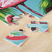 Cool Retro Pink Flamingoes Puzzle (Seite)