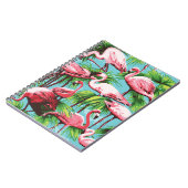 Cool Retro Pink Flamingos-Notebook Notizblock (Linke Seite)