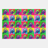 Cool Retro PopArt Sloth entworfen Geschenkpapier Set (Vorderseite 3)