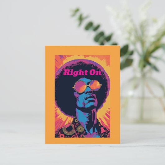 Cool/Retro Postkarte (Stehend Vorderseite)