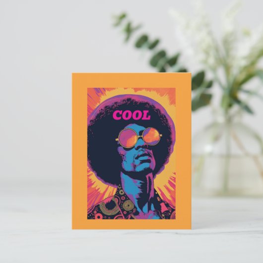 Cool/Retro Postkarte (Stehend Vorderseite)