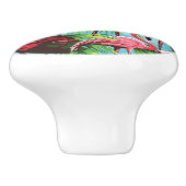 Cool Retro Rosa Flamingos Keramikknauf (Seitenansicht)