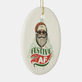 Cool Retro Santa Keramik Ornament (Rechts)