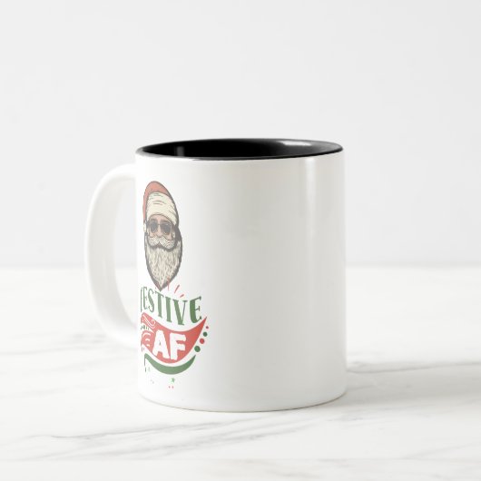 Cool Retro Santa Tasse (Vorderseite Links)