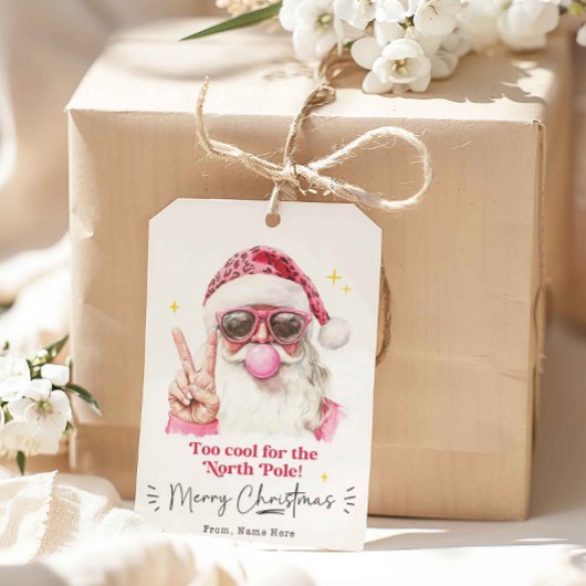 Cool Retro Santa Trendy Geschenkanhänger