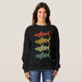 Cool retro shark word shark ocean sweatshirt (Vorne ganz)