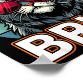 Cool Retro Six Seven Bruh Cat Sungles Meme 67 Poster (Ecke)