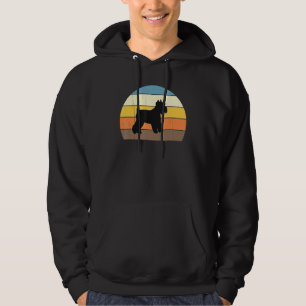 Cool Retro Sonnenuntergang Miniaturschnauzer - Gro Hoodie