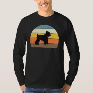Cool Retro Sonnenuntergang Miniaturschnauzer - Gro T-Shirt