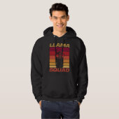 Cool Retro Sunglasses Llama  Llama Squad Hoodie (Vorne ganz)