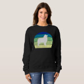 Cool Retro Sunset Australian Shepherds Owner Sweatshirt (Vorne ganz)