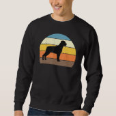 Cool Retro Sunset Rottweilers Großes Rottweiler Ei Sweatshirt (Vorderseite)