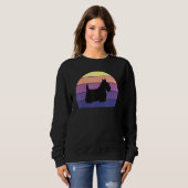 Cool Retro Sunset Yorkshire Terrier Fun Owner Gre Sweatshirt (Vorne ganz)