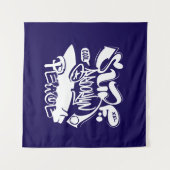 Cool Retro Surf Brooklyn Frieden Wandteppich (Vorderseite (Horizontal))