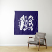 Cool Retro Surf Brooklyn Frieden Wandteppich (Beispiel (Horizontal))